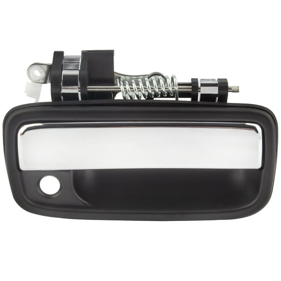 BOXI 769MX Front Right Passenger Side RH Outside Exterior Door Handle Fits for Toyota Tacoma 1995-2004 Textured Black Bezel w/Chrome Lever with Keyhole | Replaces 6921035030 TO1311123