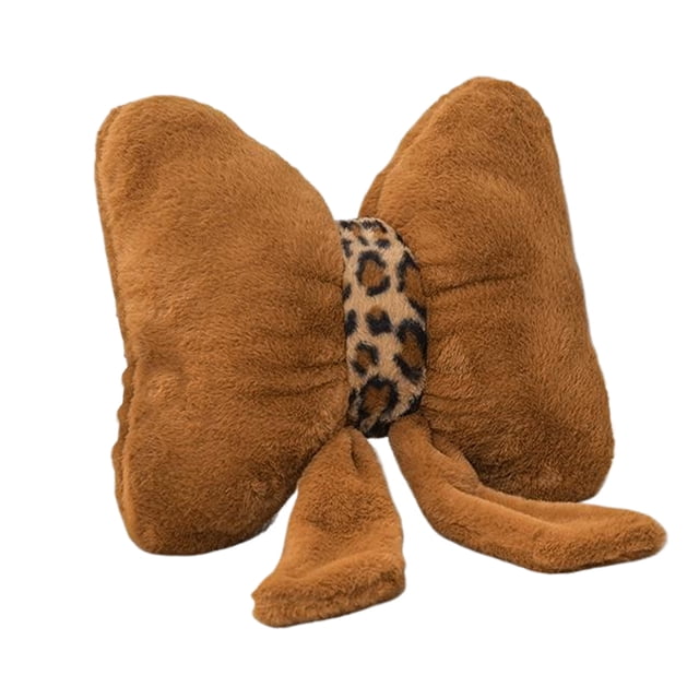 Maytalsory Pillow Leopard Print Pillow Plush Leopard print elements: The Flower Sofa Backrest Imitation Rabbits Soft And Comfortable Home
