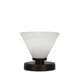 thumbnail image 1 of Lámpara de mesa Luna Accent en acabado de granito oscuro con vidrio de muselina blanca de 7 ", 1 of 1