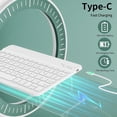 thumbnail image 4 of Detachable Bluetooth Keyboard Cover for iPad 11 Gen A16 11" 2025 / iPad 10 Gen 10.9" 2022, Slim Folio Case with Apple Pencil Slot,Dark Green, 4 of 8