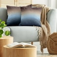 thumbnail image 5 of Ambesonne Ombre Throw Pillow Cover 2 Pack, Gradual Color Change Modern, 20", Blue and Brown, 5 of 5