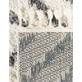 thumbnail image 7 of Unique Loom Hygge Shag Collection Area Rug - Diamond (9' x 12' 2" Rectangle Ivory/Gray), 7 of 7