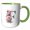 Green/White, variant on 3drose, Forceful Letter F. Floral Monogram, Decorated with Rose Flowers Art, 11oz Magic Transforming Mug