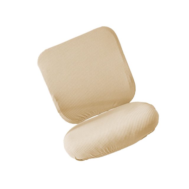 Guardoinrt Soft and Breathable Swivel Chair Cover Seating Experience Beige Backrest + Cushion Cover 1Set