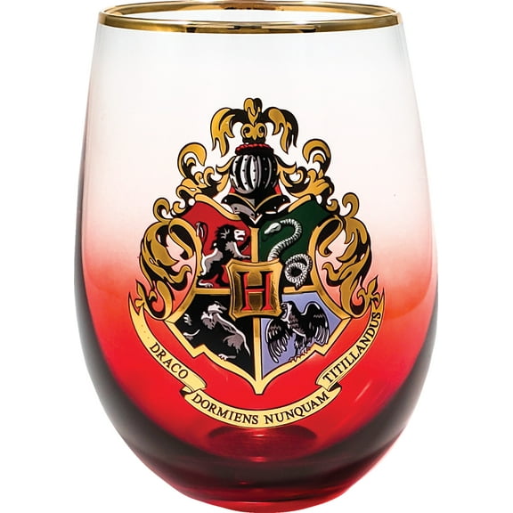 HOGWARTS CREST STEMLESS GLASS