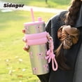thumbnail image 4 of Sidagar 24 oz Pink Bow Double-Walled Leak-Resistant Lid with Straw Stainless Steel Tumbler, 4 of 7