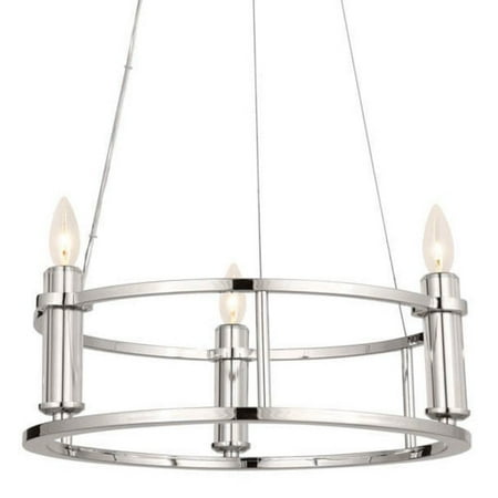 

Kichler 52493 Rosalind 3 Light 20 Wide Crystal Candle Style Chandelier - Nickel