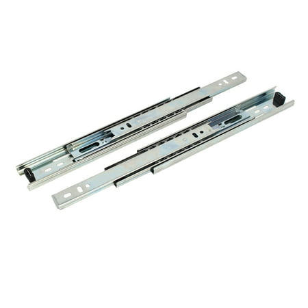 Uxcell Unique Bargains10-inch 3 Sections Side Mount Telescoping Ball Bearing Damper Drawer Slide