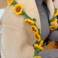 thumbnail image 5 of 31.5" Flower Bouquet Blanket, Handmade DIY Crochet Flowers Blanket, Knitted Throw Blankets for Mother's Day Birthday Wedding Valentine’s Day (Sunflower), 5 of 8