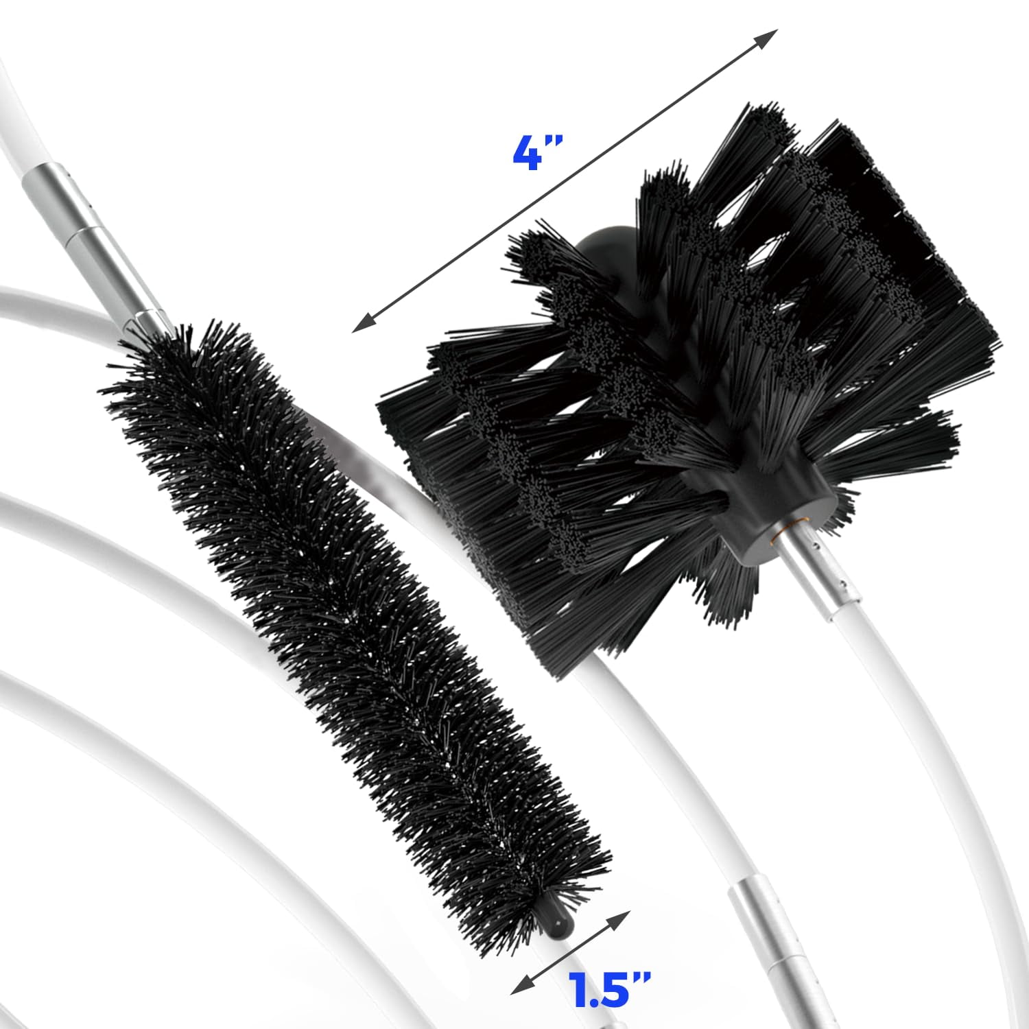 30Feet Dryer Vent Cleaner Kit , Dryer Vent Hose Cleaning Brush , Flexible Dryer Lint Remover , Synthetic Brush Head Use with or Without a Power Drill, Dryer Vent Cleaning Kit