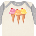 thumbnail image 4 of Inktastic 3 Scoops of Ice Cream Girls Long Sleeve Baby Bodysuit, 4 of 5