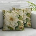 thumbnail image 3 of Nawypu  Vintage Flower Throw Pillow Covers Peony Rose Home Decorative Pillow Covers Retro Square Decorative Cushion Covers, White, 3 of 5