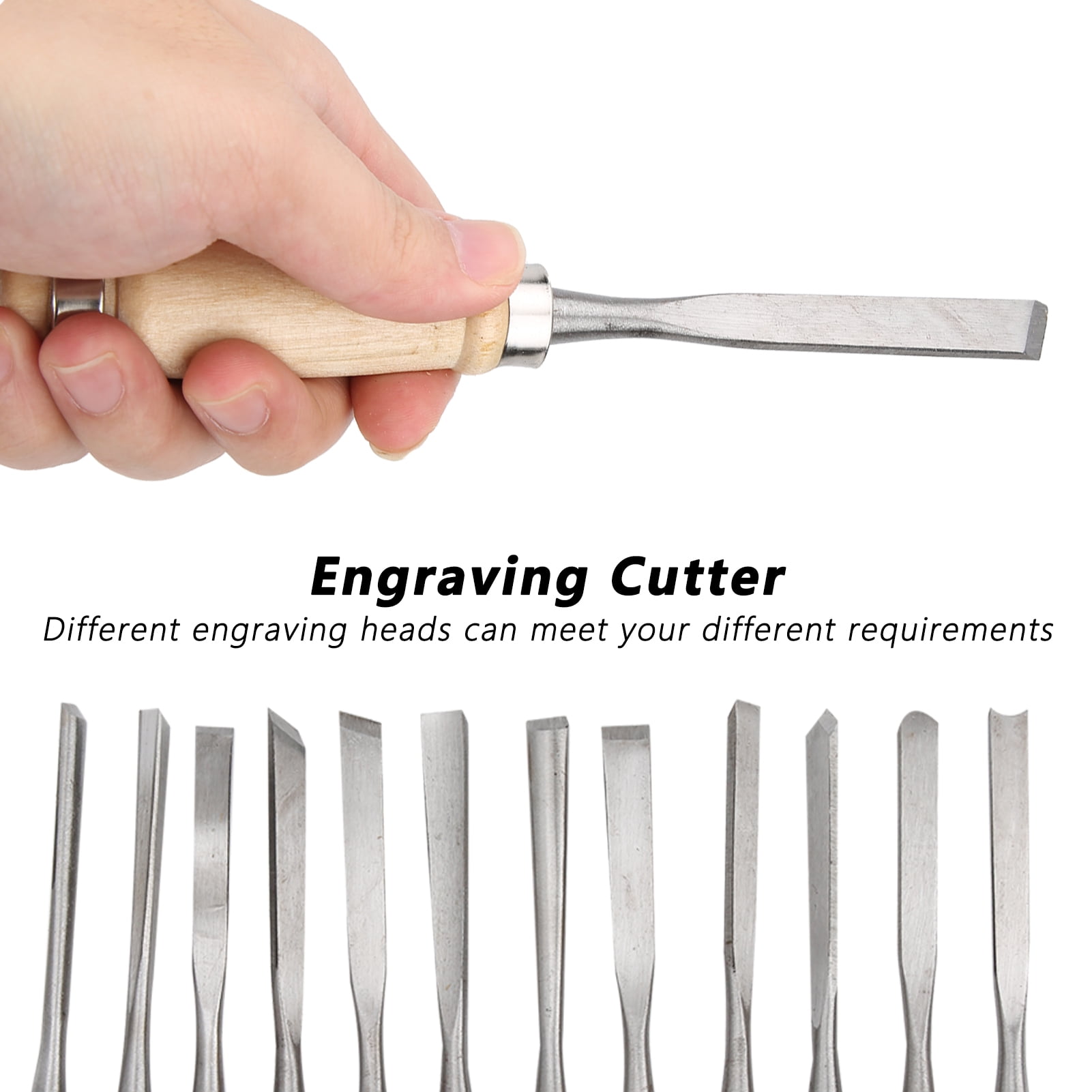 12Pcs Wood Carving Tools Set Engraving Knife Chisels Woodworking Cutter with Box