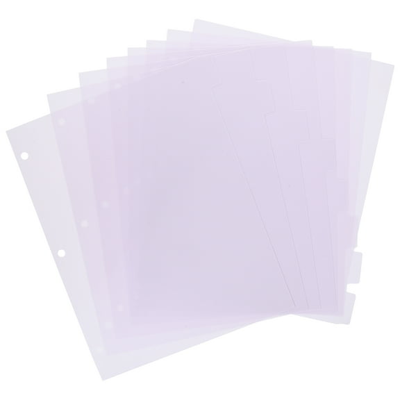 CIMAXIC Notebook Tab Dividers Lavender PP 8pcs