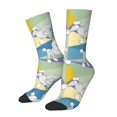 thumbnail image 1 of Fotbe Cute Poodle Dog Calcetas Largas con Estampado para Hombre y Mujer – Calcetas de Compresión Transpirables y Elásticas, Viajar y Uso Diario Talla 5-11, 1 of 6
