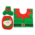 thumbnail image 2 of Christmas Toilet Seat Cover,3 Pieces Christmas Bathroom Decoration Set with Toilet Seat Cover,Rugs,Tank Cover Toilet Paper Box Cover,Xmas Party Accessories for Indoor Décor,Party Favors(Green), 2 of 6