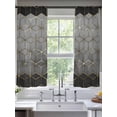 thumbnail image 2 of Ombre Gray Geometric Sheer Curtains 63 Inch Length 2 Panels Set, Modern Abstract Art Voile Window Treatment Rod Pocket Curtains Sheers Drapes for Bedroom/Living Room/Kitchen 52x"63"x2, 2 of 7