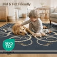 thumbnail image 4 of ODIKA 4'x6' Washable Area Rug Non-Slip, Chair-Friendly, Flatwoven Navy Octopus Animals Tentacle Vintage Nautical Sketch Compass for Home Office, Under Desk, 4 of 7