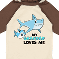 thumbnail image 4 of Inktastic My Grandad Loves Me with Cute Sharks Boys or Girls Long Sleeve Baby Bodysuit, 4 of 5