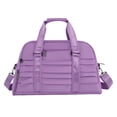 thumbnail image 3 of Bolsa deportiva de gimnasio, bolsa de viaje con compartimento para zapatos, ligera y ajustable. Púrpura claro, 3 of 9