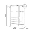 thumbnail image 2 of Perchero de Piso Multifuncional | Organizador de Ropa | Closet Armable | Rack con Ganchos Resistente | Armario para Dormitorio | Acero Inoxidable, 2 of 7