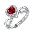 thumbnail image 2 of Wentin Rings Clearance! Heart Shaped Diamond Ring For Women Fashion Jewelry Popular Accessories, 2 of 9