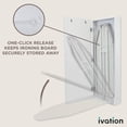 thumbnail image 4 of Mueble de pared para tabla de planchar Ivation con espejo, color blanco, 4 of 8