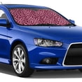 thumbnail image 4 of Haiem Rose Leopard Print Car Windshield Sun Shade - Blocks UV Rays Sun Visor Protector, Sunshade to Keep Your Vehicle Cool, Universal Fit SUV Van Sedan-Small, 4 of 7