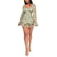 thumbnail image 1 of TRKIYQC Mono sexy con cuello cuadrado y espalda descubierta para mujer, mono de manga larga con vendaje de flores a la moda, cintura alta TRKIYQC moda, 1 of 9