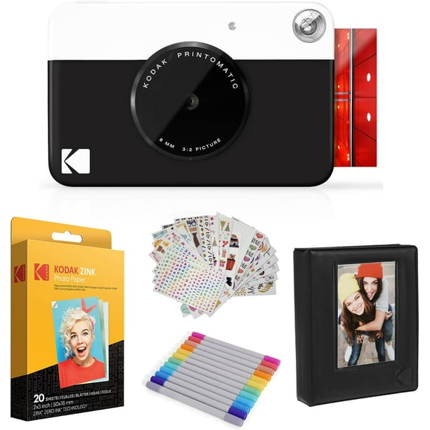 Kodak Printomatic Instant Camera Gift Bundle with 2 x 3 Zink