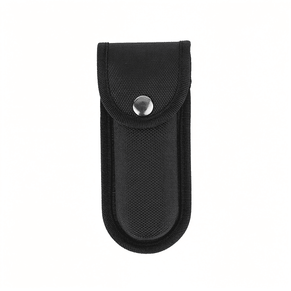 EXLEAF Nylon Pocket Knife Sheath for 5-5.5" Folding Knife Belt Carry | Formed Nylon Pouch Resists Collapsing,Secure Snap and 2 in Horizontal Or Vertical Belt Loop for Camping,Fishing and Work