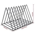 thumbnail image 5 of Metal Magazine Rack, Triangular Desk Organizer with 9 Compartments for Office, Documents, CD, Magazine, 5 of 5