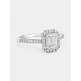 thumbnail image 2 of 1.50 CT Emerald Cut Ring White Gold Engagement Ring Moissanite Diamond Birthday Gift for Sister, 2 of 3