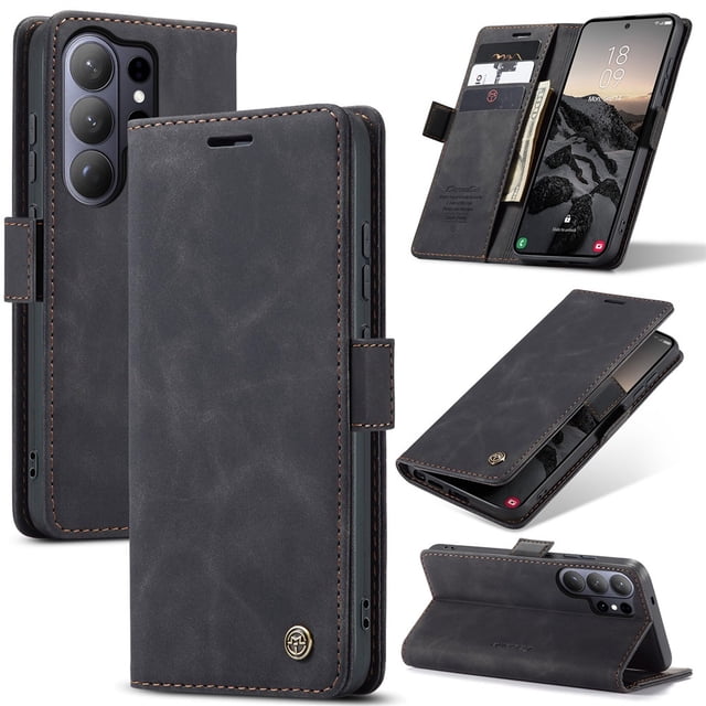 CaseMe Funda de Cuero para Samsung Galaxy S26 Ultra 5G, Funda de Cuero con Tapa y Tarjetero con Cierre Magnético a Prueba de Golpes Funda Protectora para Teléfono Samsung Galaxy S26 Ultra 5G 6,9"