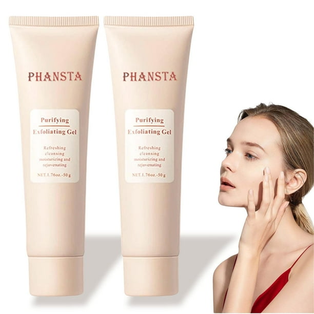 Gel exfoliante, purificador e hidratante, 2 unidades, para rostro