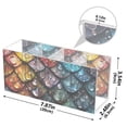 thumbnail image 3 of Water Droplets on Dragon Scales Acrylic Pencil Pen Holder Cup 4 Compartments Desktop Organiser 7.87"x2.78"x3.54", 3 of 7
