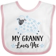 thumbnail image 3 of Inktastic My Granny Loves Me for Boy Boys Baby Bib, 3 of 4