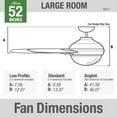 thumbnail image 6 of Hunter Fan Company, 59211, 52 inch Sentinel Brushed Slate Ceiling Fan with LED Light Kit and Handheld Remote, 6 of 8