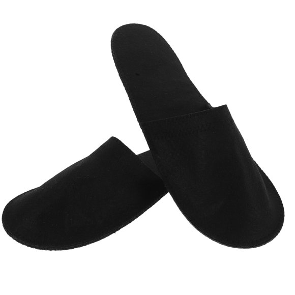 BESTYASH 1Par Zapatillas Unisex De Fieltro Color Negro Para Hogar Con Y Seguridad