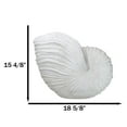 thumbnail image 2 of 18.5"L White Nautical Marine Ocean Giant Nautilus Sea Shell Decorative Sculpture, 2 of 9