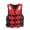 Red, variant on MXWFDY Adult Life Jacket Kayak Vest Women's Men's Adjustable Safety Jacket Swim Vest Buoyancy Aid Jacket for Fishing Sailing Surfing Boating Kayaking for Water Sports