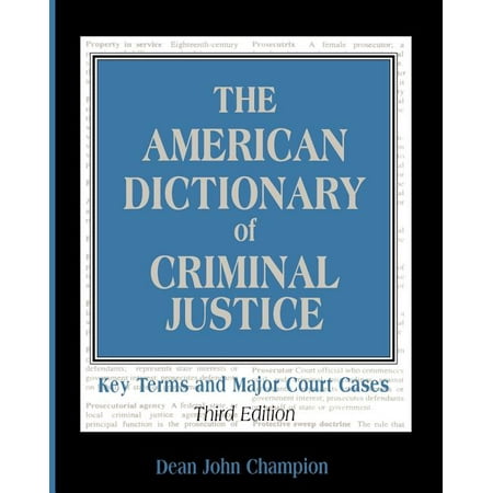 UPC: 9780195330458 | The American Dictionary of Criminal Justice (Paperback)