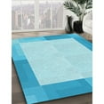 thumbnail image 2 of Ahgly Company Indoor Rectangle Patterned Bright Turquoise Blue Area Rugs, 3' x 5', 2 of 6