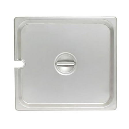Soro Essentials- Half Size Stainless Steel Notched Steam Table Pan Cover- Fits Half Size Steam Pan Commercial Catering Food Lid for Commercial Kitchen Supplies
