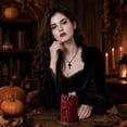thumbnail image 5 of Aromatherapy Pillar Candles Halloween Scented Candle Cylinder Wax for Fall Decor Autumn Harvest Room Fragrance Gothic Party Tabletop Centerpiece Spooky Decorative Holiday，Red, 5 of 6