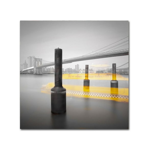 Trademark Fine Art "New York Water Taxi" Canvas Art by Moises Levy