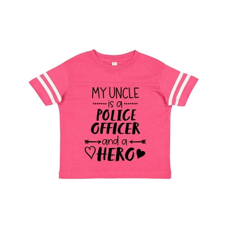 

Inktastic My Uncle is a Police Officer and a Hero Gift Toddler Boy or Toddler Girl T-Shirt