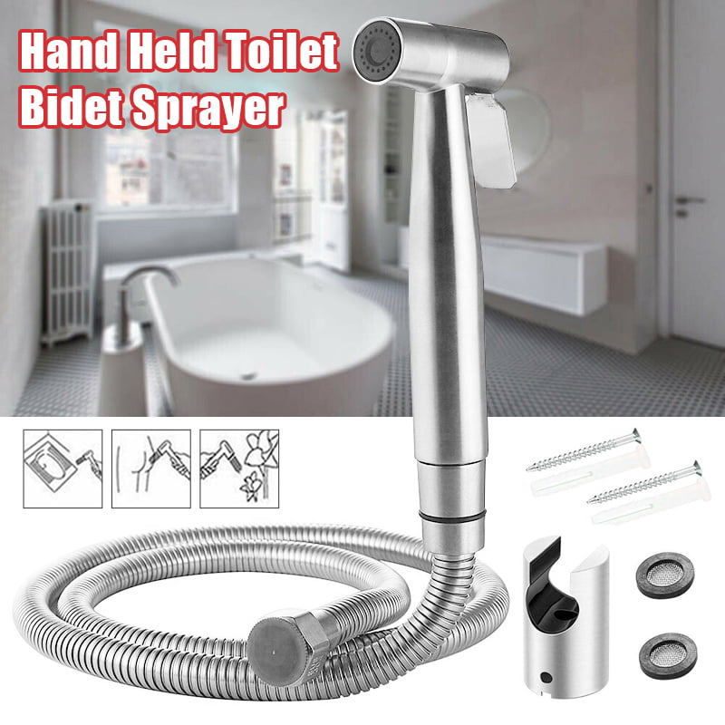 Bathroom Handheld Bidet Toilet Sprayer Shower Head with 1.2m Hose Kit 