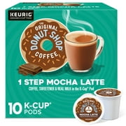 The Original Donut Shop, One Step Mocha Latte Flavored K-Cup Coffee Pods, 10 Count