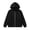 Black, variant on Girls' Jackets Solid Print Pocket Hooded Long Sleeve Zipper Jacket for Everyday Wear Black 5 Years-6 Years